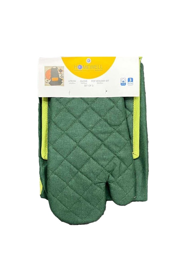 Apron, Glove & Pot Holder Set, 3 pcs, WT09