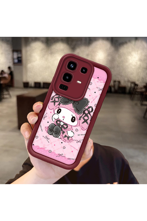 Infinix Note 50 Pro 4g Compatible Case Camera Protective Cartoon Pattern Maroon Lover Couple Silicone Phone Case