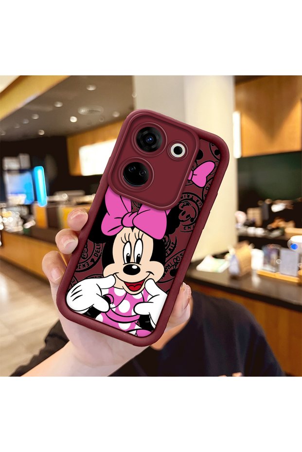 Case for Tecno Camon 20 Pro 4g Compatible Case Camera Protector Cartoon Pattern Maroon Lover Couple Silicone Phone Case