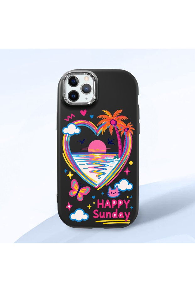 حافظة متوافقة مع هاتف iPhone 11 Pro Max، حافظة حماية للكاميرا، حافظة هاتف من السيليكون بنمط قلب أسود للزوجين
