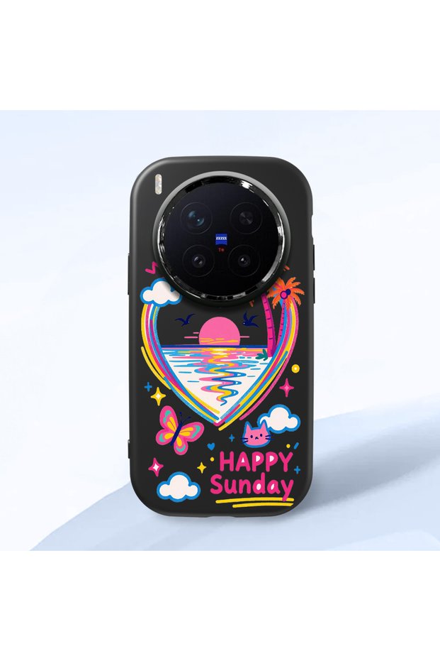 Vivo X300 Pro Compatible Case Camera Protective Black Heart Pattern Silicone Lover Couple Phone Case