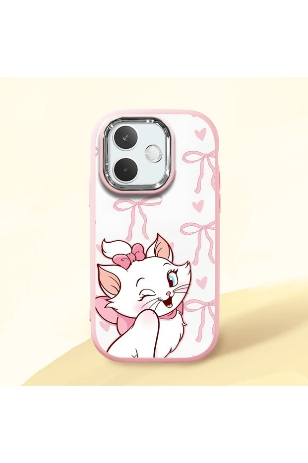 Oppo A5 Pro 5g Compatible Case Camera Protective Pink Cardoon Patterned Silicone Lover Couple Phone Case