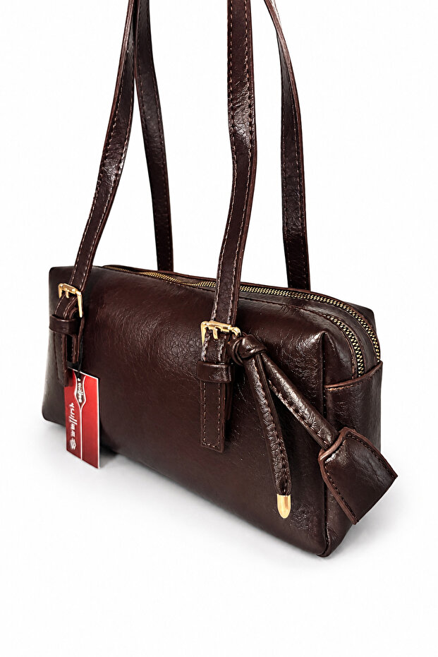 Viona Women's Brown Long Strap Daily Hand and Shoulder Bag