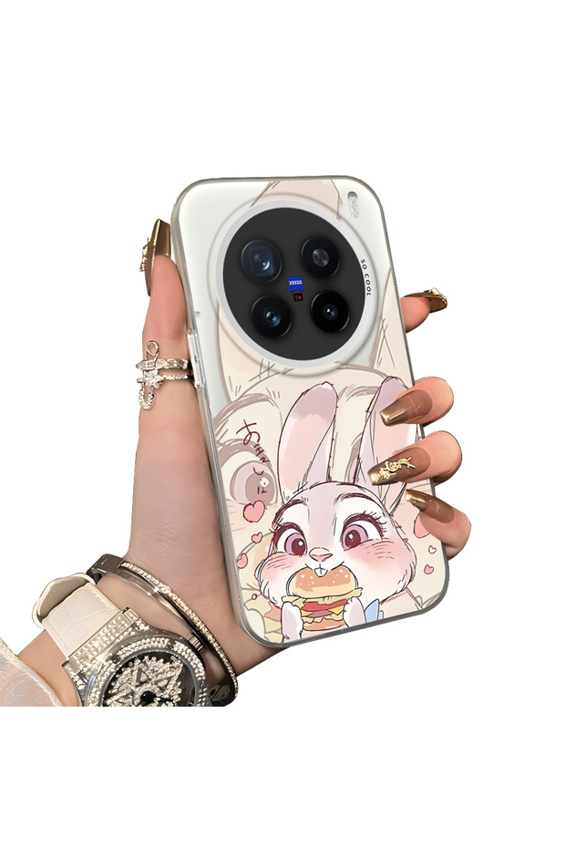 Vivo X200 Pro Compatible Hard Acrylic Back Silicone Edge Lens Protection Dual Case