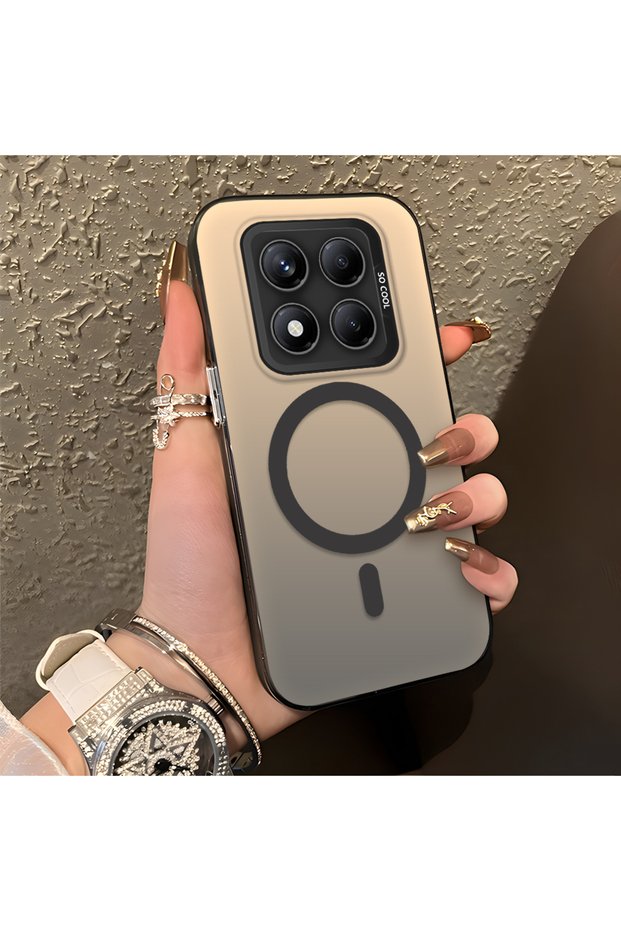 Redmi Note 14 Pro 4G/5G Compatible Minimal Printed Ring Appearance Hard Case, Does Not Have Magnetic Features