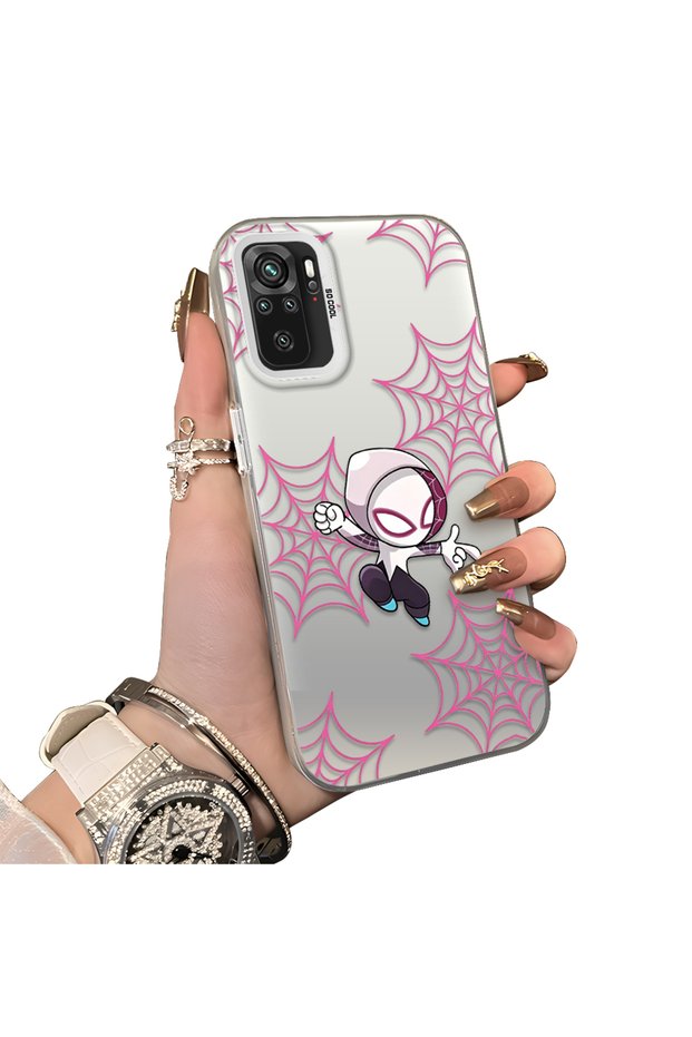 Xiaomi Poco M5S Compatible Hard Acrylic Back Silicone Edge Lens Protection Double Case