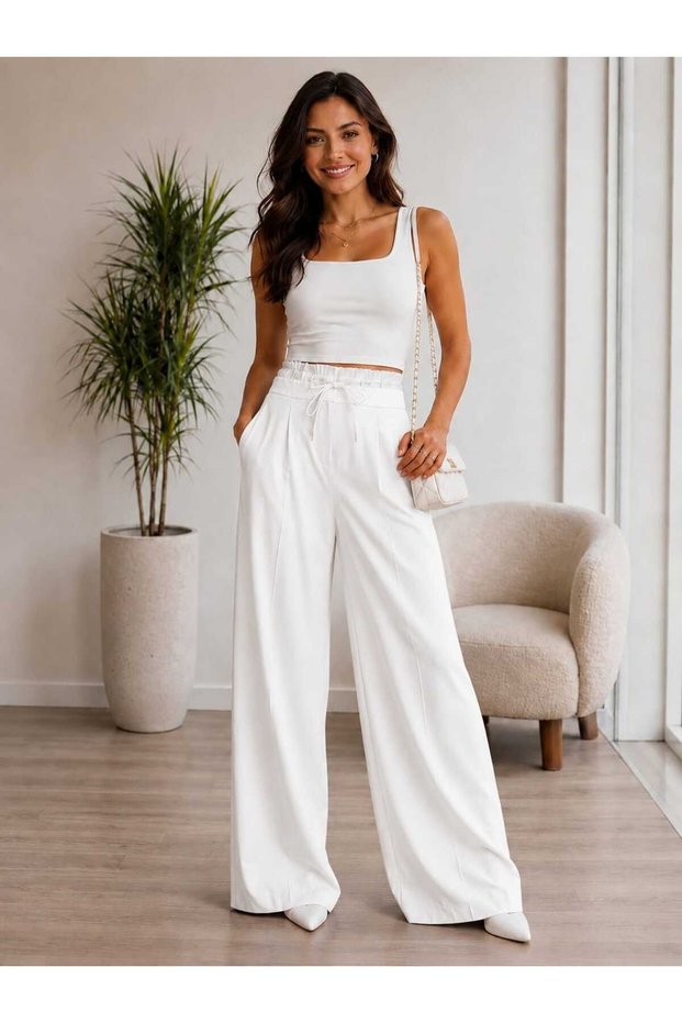 Women's Palazzo High Waist Wide-Leg Classic Stylish Pants