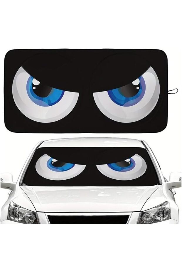 Car Windshield Sun Shade Umbrella, Car Windshield Sunshade Cover with Fun Design