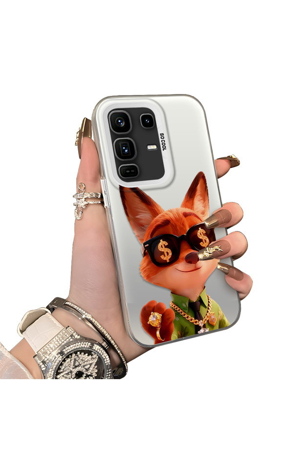 Infinix Note 50 Pro Plus Compatible Hard Acrylic Back Silicone Edge Lens Protection Double Case