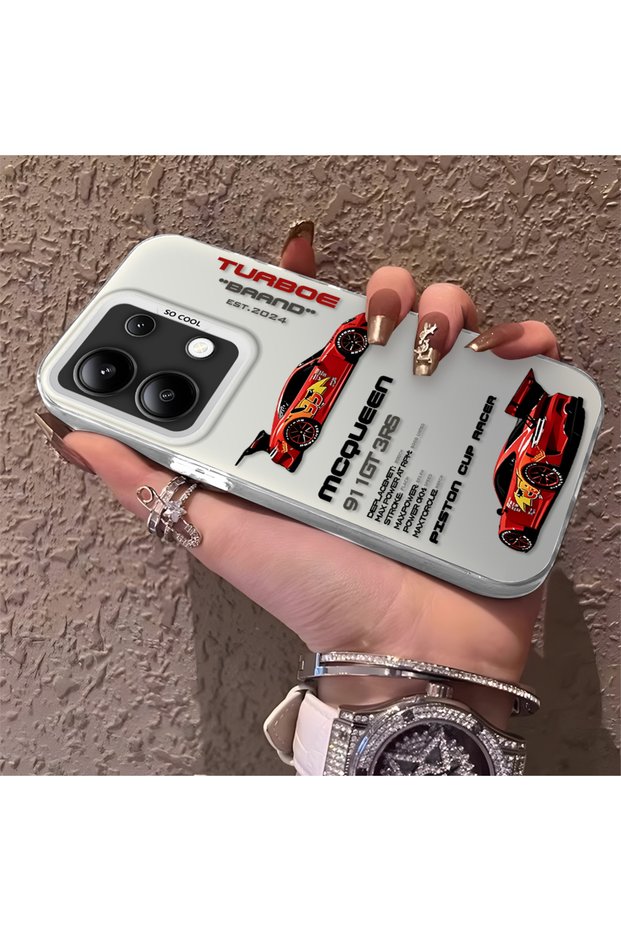 Redmi Note 13 4g Compatible Daily Use Compatible Trend Racing Car Case, Protective Cover