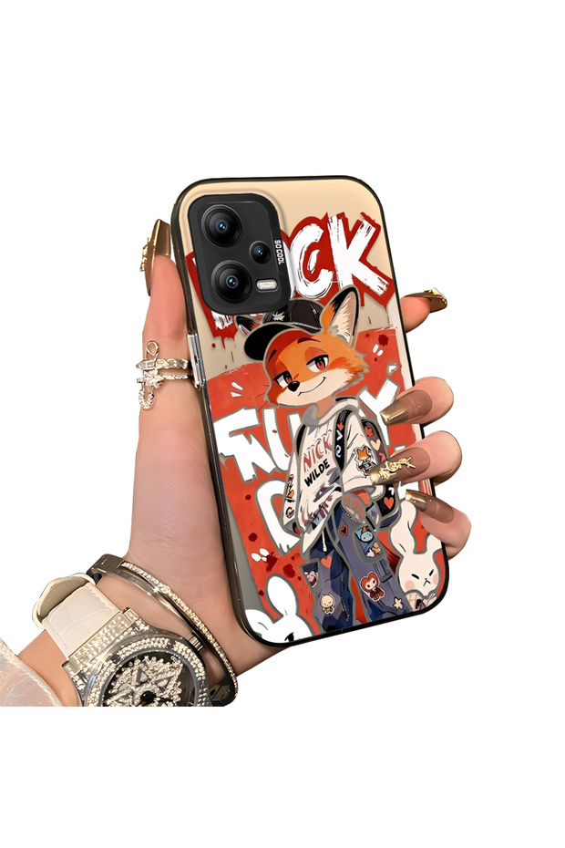Xiaomi Poco X5 Compatible Hard Acrylic Back Silicone Edge Lens Protection Double Case