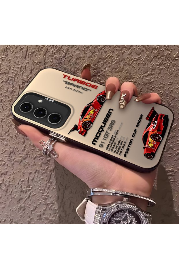 Samsung Galaxy S24 Fe Compatible Daily Use Compatible Trend Racing Car Case, Protective Cover