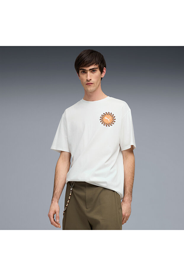 Sunset Drive Relaxed Men's White T-Shirt