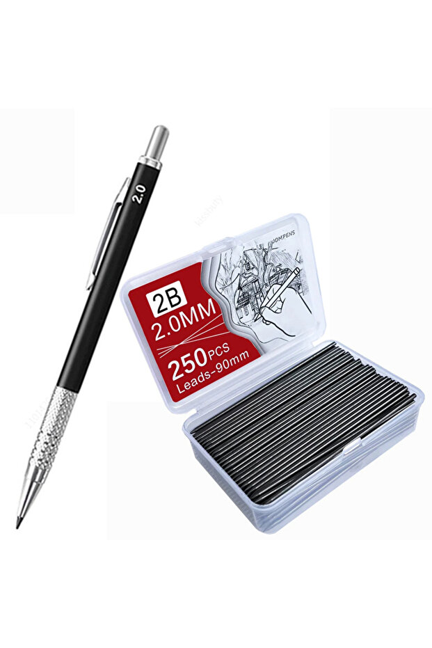 2.0mm Value Pack Metal Mechanical Pencil Large capacity Lead Refills Set 0.3, 0.5, 0.7, 0.9 2.0 Mech