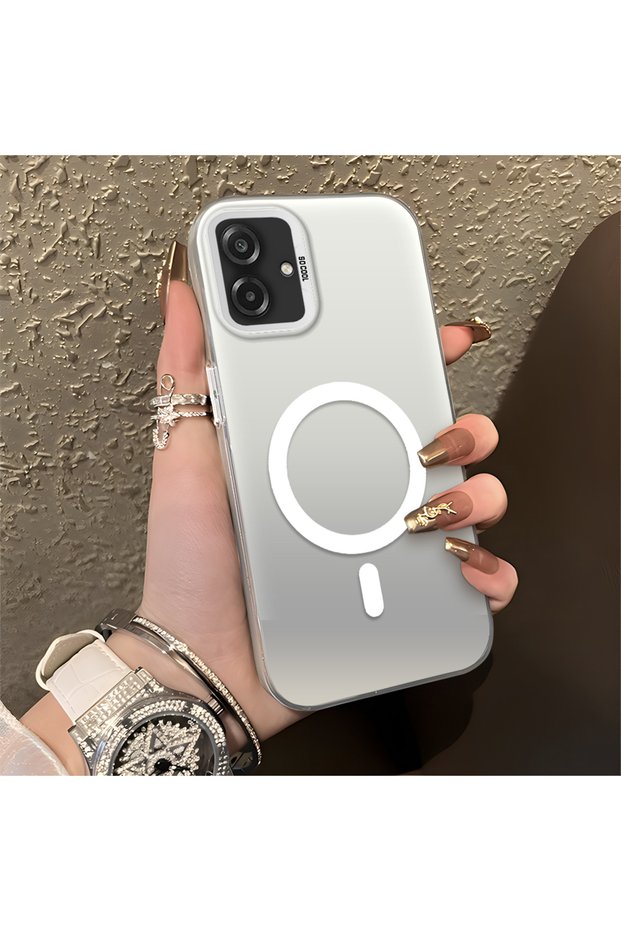 Samsung Galaxy A07 4g Compatible Minimal Printed Ring Appearance Hard Case, Does Not Have Magnetic Features