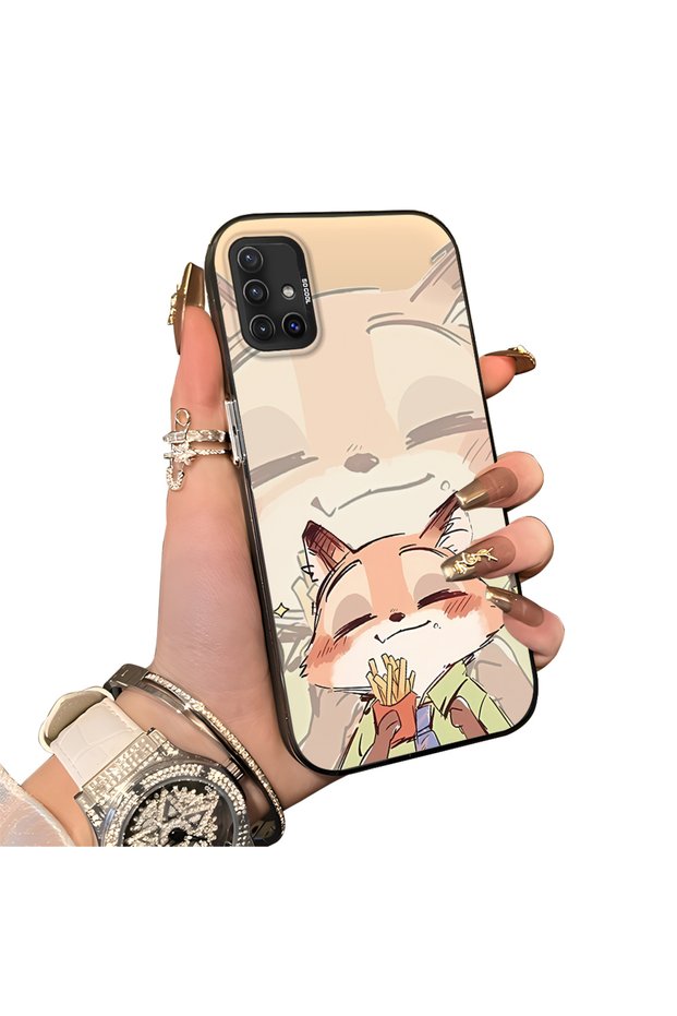 Samsung Galaxy A51 4g Compatible Hard Acrylic Back Silicone Edge Lens Protection Double Case
