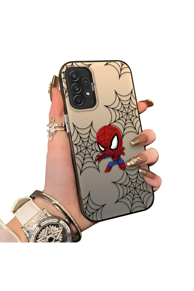 Samsung Galaxy A72 Compatible Hard Acrylic Back Silicone Edge Lens Protection Double Case