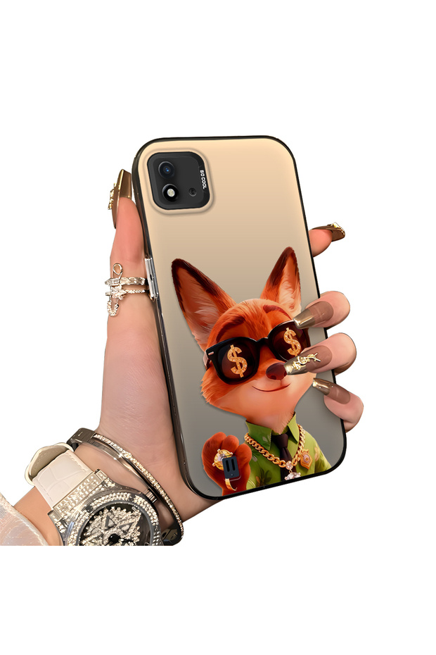 Realme C20/C20A Compatible Hard Acrylic Back Silicone Edge Lens Protection Double Case