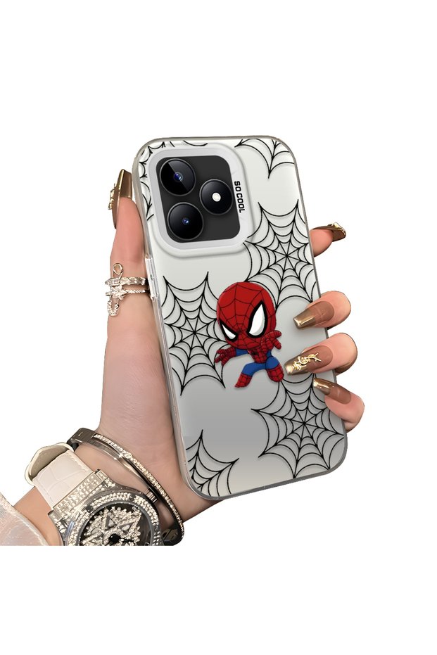 Realme C51/C53 Compatible Hard Acrylic Back Silicone Edge Lens Protection Double Case