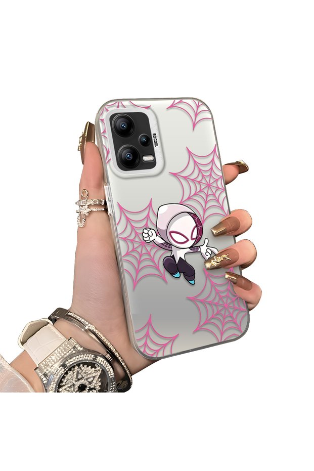 Xiaomi Poco X5 Compatible Hard Acrylic Back Silicone Edge Lens Protection Double Case