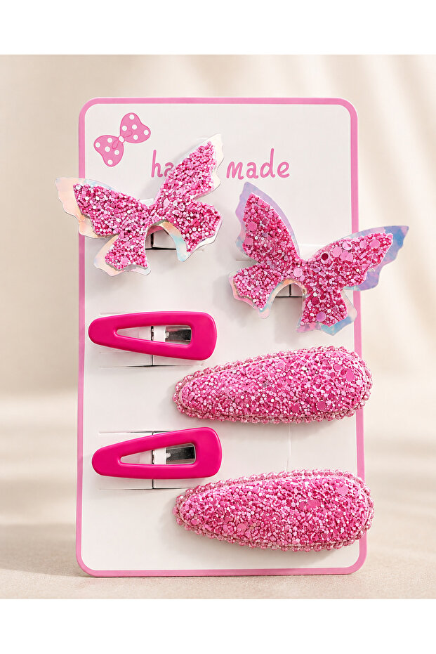 Set of 6 Mixed Color Butterfly Figured Side Buckles