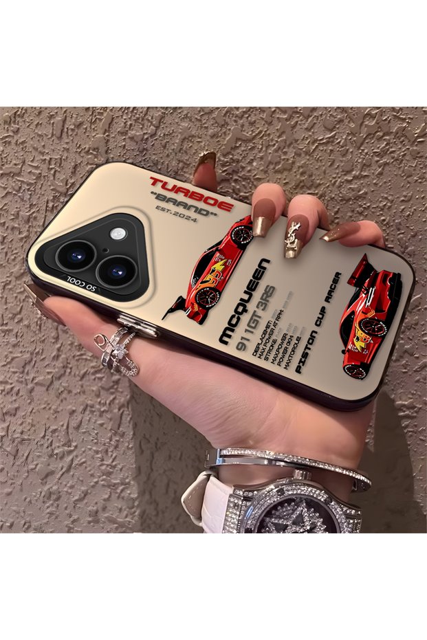 iPhone 16 Plus Compatible Daily Use Compatible Trend Racing Car Case, Protective Cover