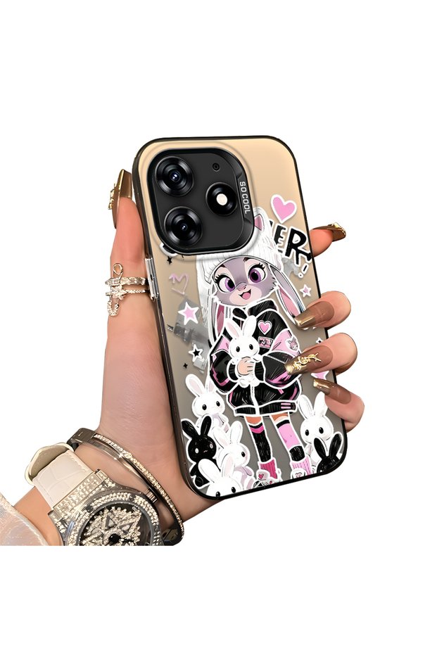 Tecno Spark 10 Pro(Ki7) Compatible Hard Acrylic Back Silicone Edge Lens Protection Double Case