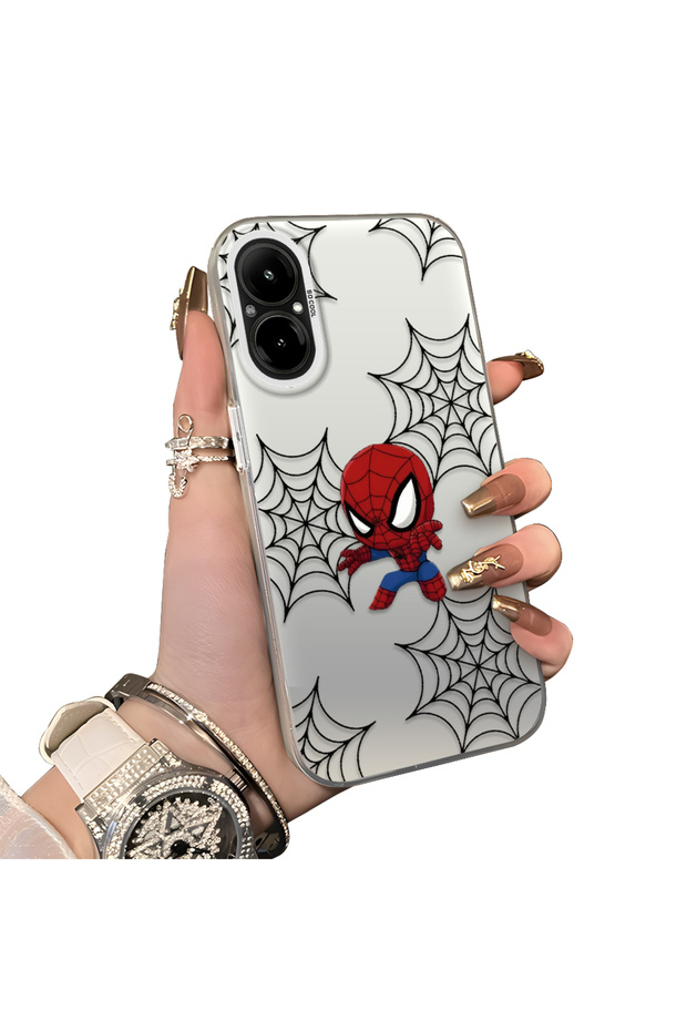 Realme C67 4g Compatible Hard Acrylic Back Silicone Edge Lens Protection Dual Case
