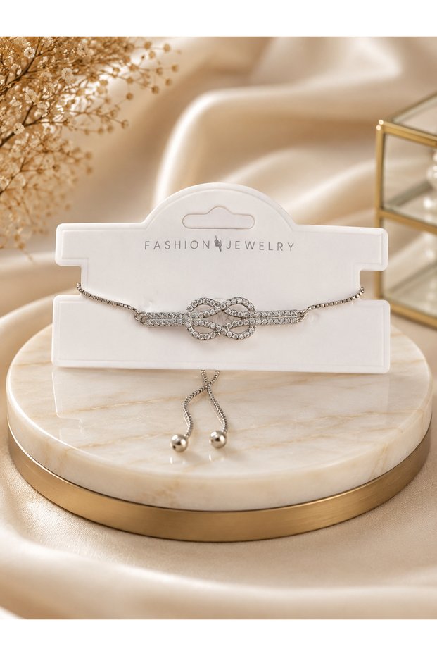 Elegant Zircon Infinity Women's Bracelet with Lift Mechanism