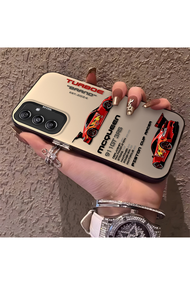Samsung Galaxy A24 Compatible Daily Use Compatible Trend Racing Car Case, Protective Cover