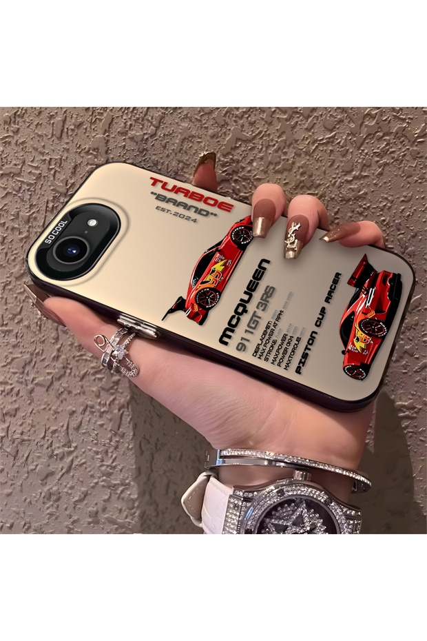 iPhone 16E Compatible Daily Use Compatible Trend Racing Car Case, Protective Cover