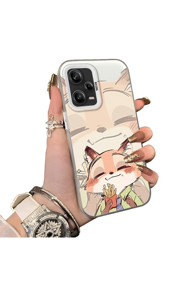 Xiaomi Redmi Note 12 Pro 5g Compatible Hard Acrylic Back Silicone Edge Lens Protection Double Case