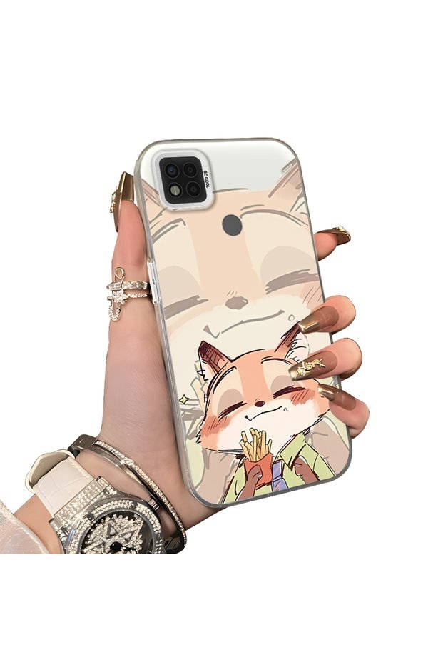 Xiaomi Poco C31 Compatible Hard Acrylic Back Silicone Edge Lens Protection Double Case
