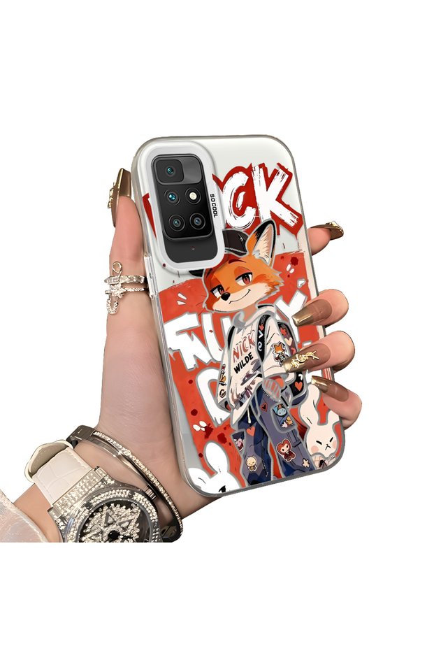 Xiaomi Redmi 10 2022 Compatible Hard Acrylic Back Silicone Edge Lens Protection Double Case