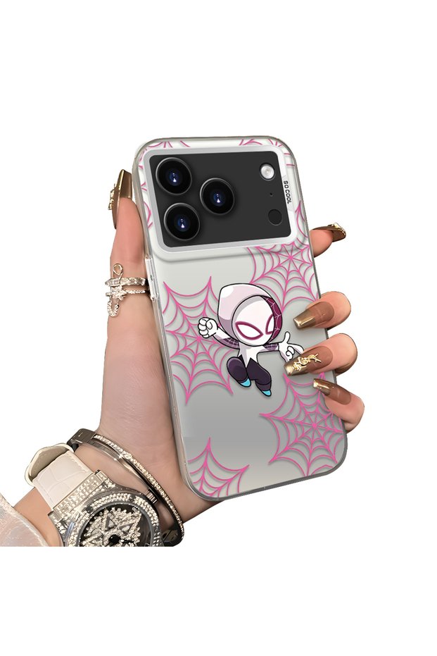 iPhone 17 Pro Max/18 Pro Max Compatible Hard Acrylic Back Silicone Edge Lens Protection Dual Case