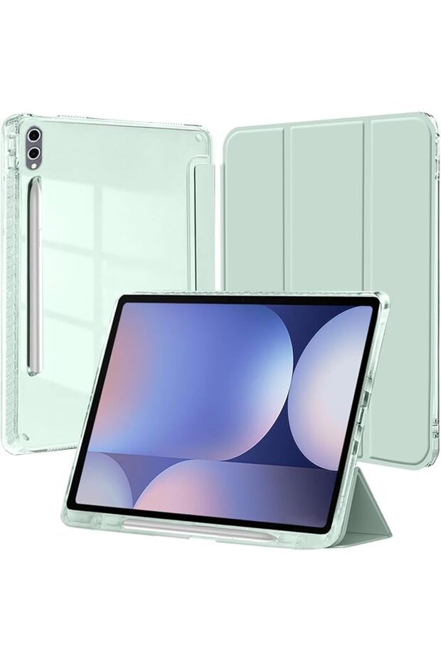 حافظة لجهاز سامسونج جالكسي تاب S10+ 2024/تاب S9 FE+/S9+ 2023 12.4 انش مع حامل قلم S، غطاء تابلت خلفي