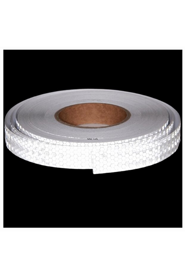Shiny White 2.5cm*10m Reflective Bicycle Sticker PVC High Visibility Waterproof Self-adhesive Warnin