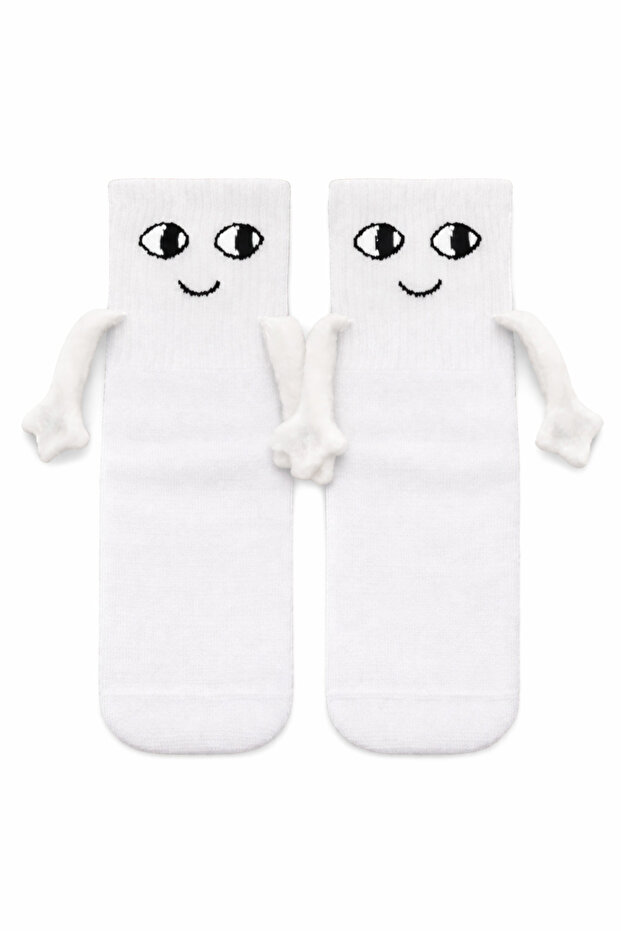 White Children's Hand-Holding Socks
