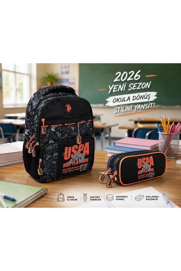 Primary School School Bag Daily Backpack with Keychain and Pen Holder Set of 2 Plcanayd