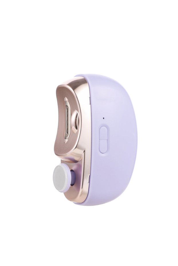 PURPLE Electric Nail Clippers Automatic Anicure Trimmer With Light Adult Baby Fingernail Toe Scissor