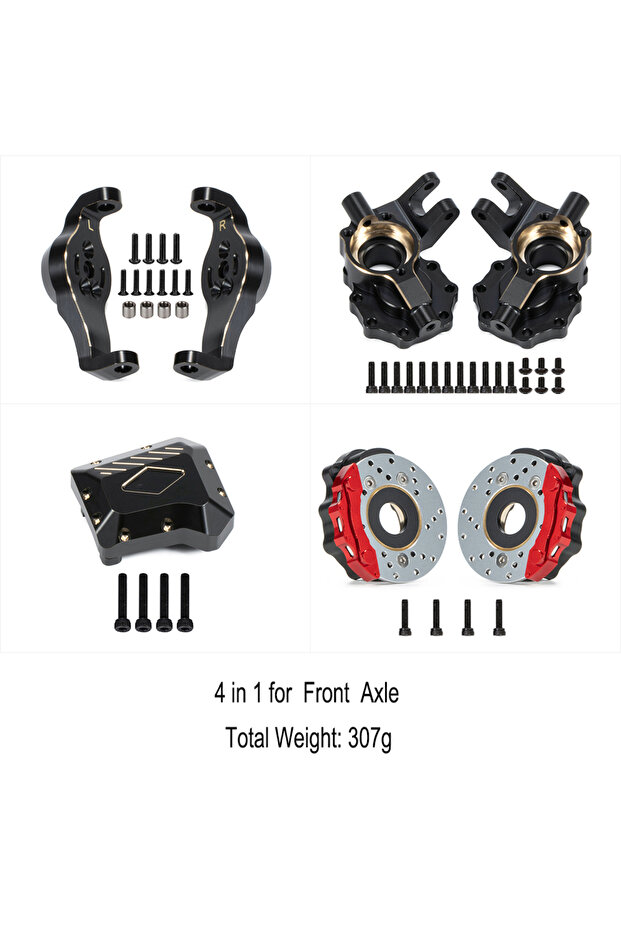 F-4-A-BK TRX4 Chassis Axle Brass Weights Portal Drive Housing for 1/10 RC Crawler TRX-4 Bronco TRX6