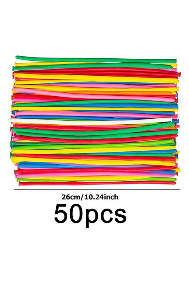 Other 50pcs ChangTiao 50/100pcs Balloon Long Strip Spiral Style Color Latex Gathering Party Birthday