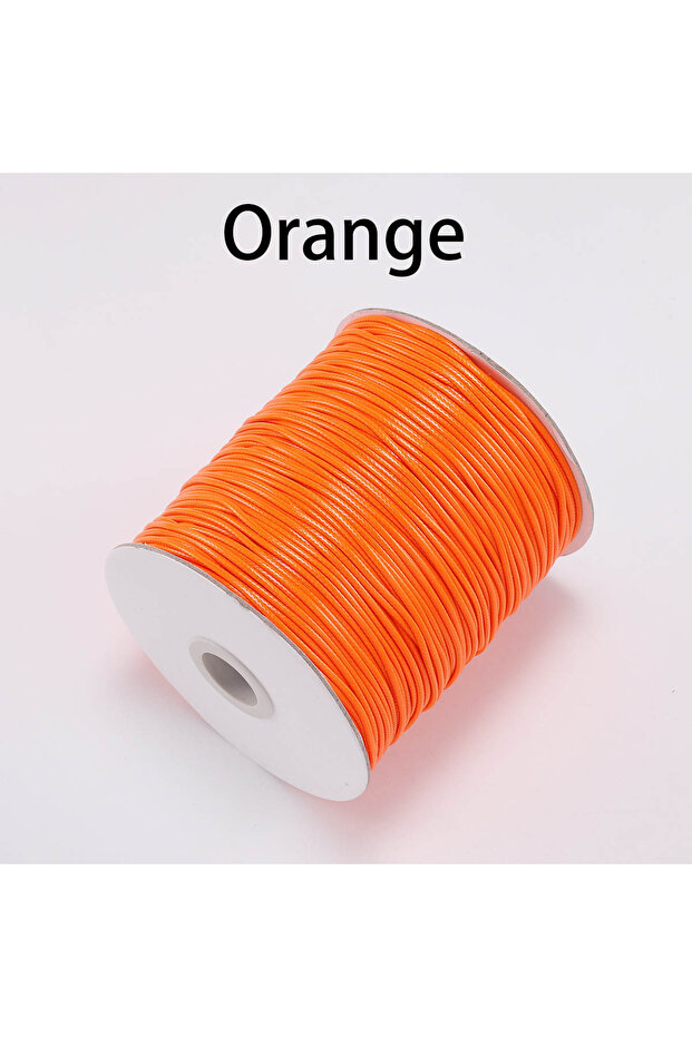 0.5mm (10Meters) Orange 10m/lot Korean Waxed Cotton Cord Waxed Thread Cord String Strap Necklace Rop