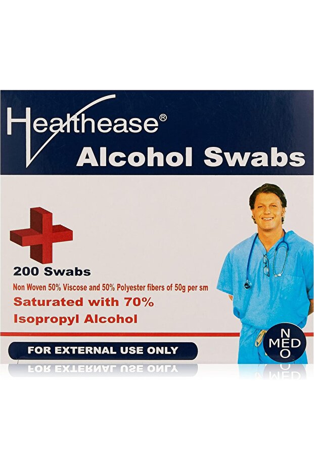 Healthease Pack of 200 Alcohol Swabs