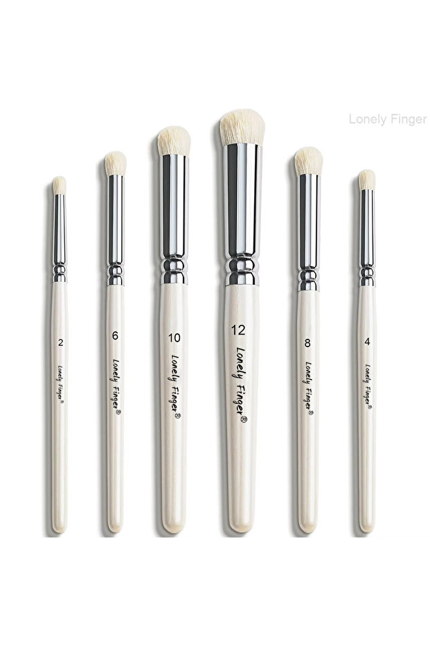 6pcs White Wool Miniature Paint Brushes Drybrush Set, Detail Paint Brushes for Acrylics, Watercolor,