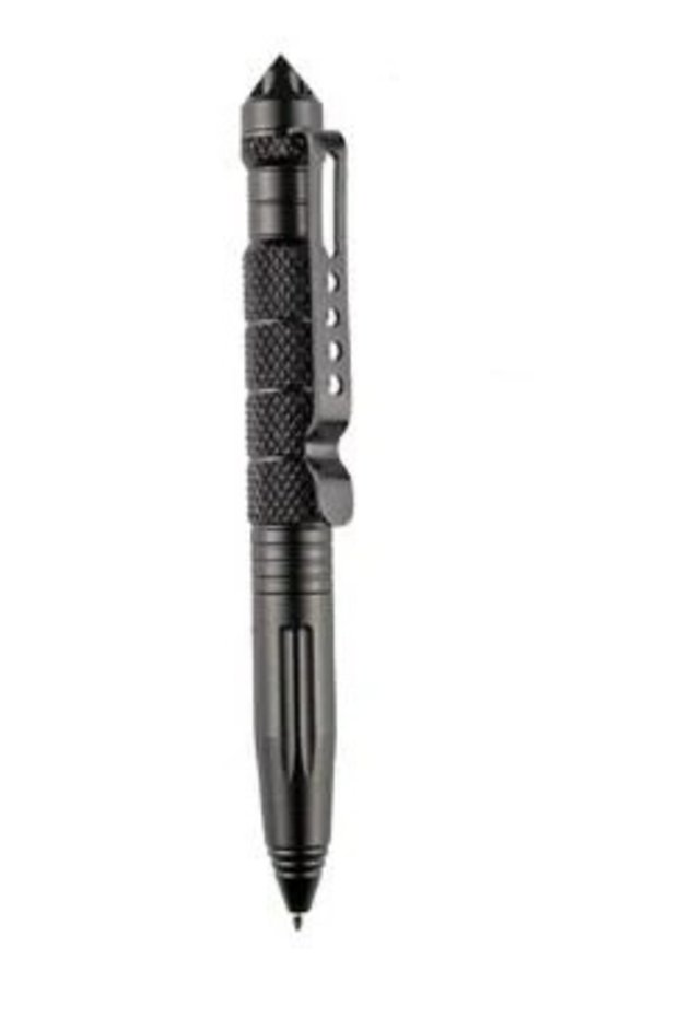 1pcs black Portable Tactical Pen Self Defense Pen Aviation Aluminum Emergency Glass Breaker Pen Secu