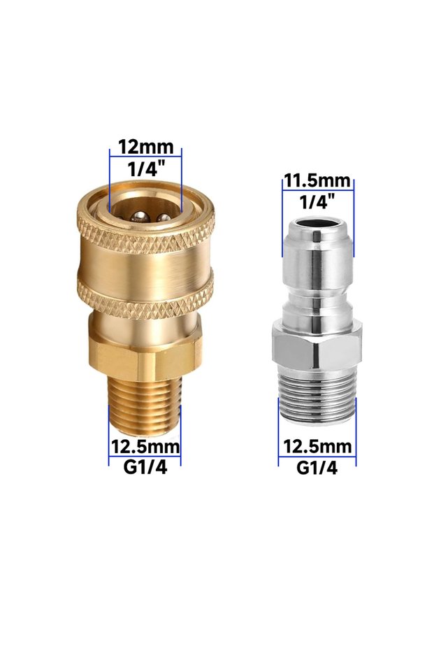 I 1/4 Inch Pressure Washer Couplers Quick Connect Male Female Connector Fittings Adapters Garden Urb
