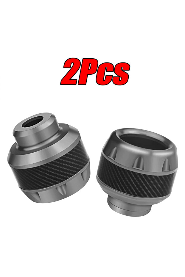 2Pcs Gray 4Pcs Aluminum Alloy Motorcycle Crash Protector Scooter Wheel Front Fork Frame Falling Prot