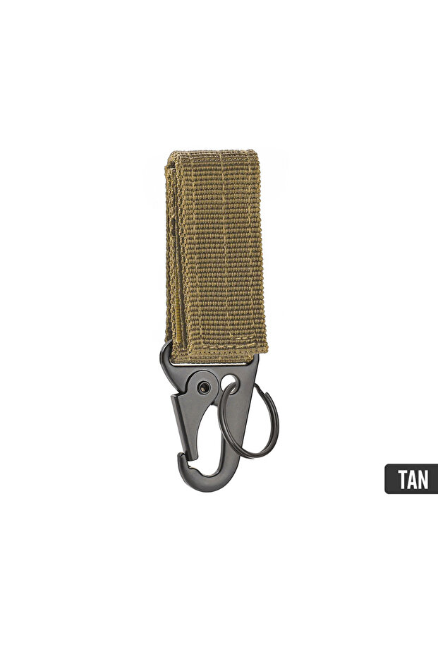 TAN Carabiner High Strength Nylon Key Hook MOLLE Webbing Buckle Hanging System Belt Buckle Hanging C