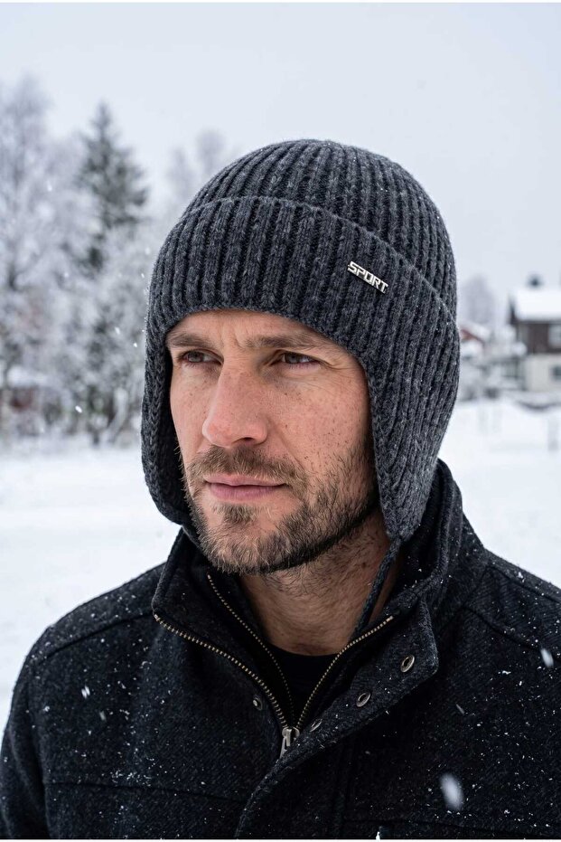 Men's Fleece-Lined Earflap Beanie
